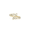 Multi Shape Bezel Bypass Ring yellow gold showcasing flowing open-ended design