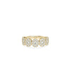 Diamond Cluster Oval Band Ring yellow gold showcasing elongated diamond cluster