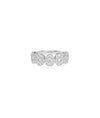 Diamond Cluster Oval Band Ring white gold with dazzling grouped diamonds