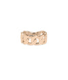 Rose gold Gold Curb Link Ring with edgy substantial bold curb link statement design