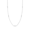 3 Stone Diamond Bezel Station Necklace - 79e | Everyday 14K Gold Jewelry