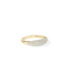 Pave dome ring side profile displaying 4.5mm width and raised three-dimensional shape