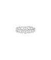 Diamond Solitaire Curb Link Ring white gold with sleek textured band design