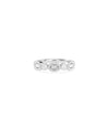 White gold Diamond Cluster Oval and Round Band Ring featuring oval and round cluster