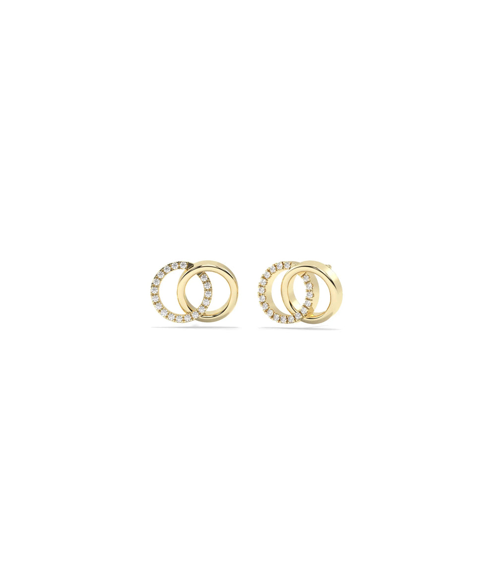 Diamond Circle Earring - 79e | Everyday 14K Gold Jewelry