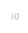Single Line Diamond Hoop Earring - 79e | Everyday 14K Gold Jewelry