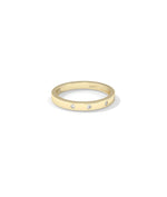 Side profile Diamond Bezel Station Band Ring showing 2.50mm width and bezel detail