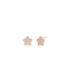Diamond Pave Set Flower Earring - 79e | Everyday 14K Gold Jewelry