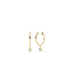 Diamond Hoop with Charm Dangle Earring - 79e | Everyday 14K Gold Jewelry
