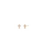 Diamond Cross Stud Earring - 79e | Everyday 14K Gold Jewelry