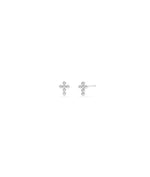 Diamond Cross Stud Earring - 79e | Everyday 14K Gold Jewelry