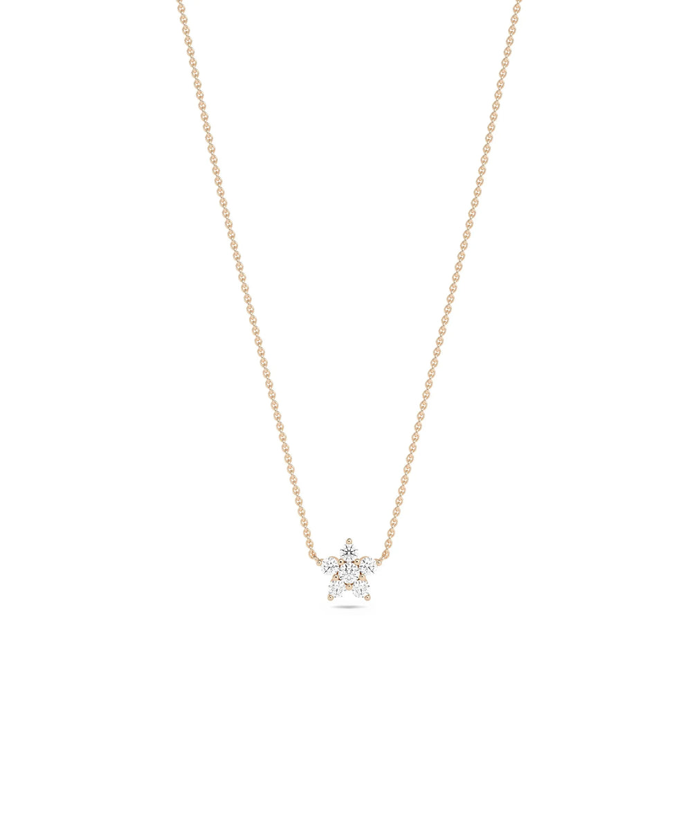 Diamond Star in rose gold warm cosmic astronomical elegance