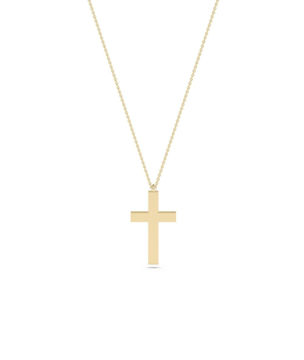 Close-up showing 20mm substantial plain cross design