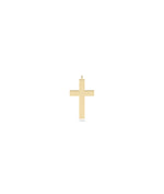 Gold Cross Charm in yellow gold classic faith statement