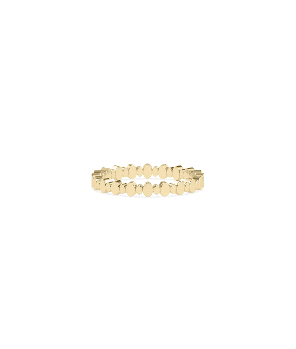 Small Big Oval Gold Eternity Band Ring in yellow gold with graduating oval sizes eternity
