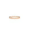 Rose gold Small Big Oval Gold Eternity Band Ring with dimensional graduating ovals