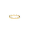 Side view Small Big Oval Gold Eternity Band Ring showing 2.7mm width and size progression