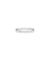 White gold Small Big Oval Gold Eternity Band Ring featuring varied oval eternity pattern