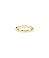 Side view Gold Alternating Band Ring showing delicate 2.7mm width and alternating detail