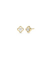 Diamond Stud Clover Earrings - 79e | Everyday 14K Gold Jewelry