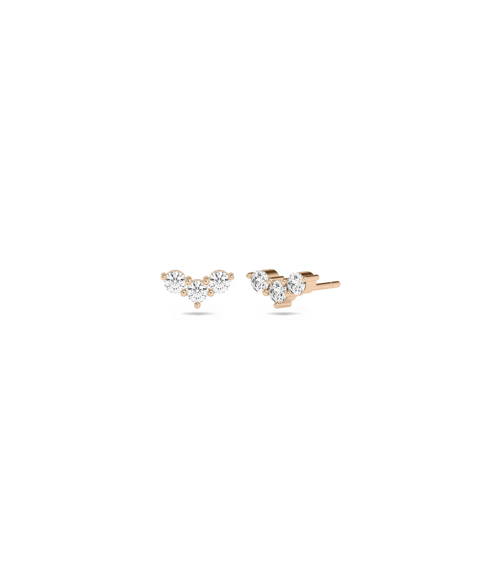 Diamond Chevron Stud Earring - 79e | Everyday 14K Gold Jewelry