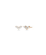 Diamond Chevron Stud Earring - 79e | Everyday 14K Gold Jewelry