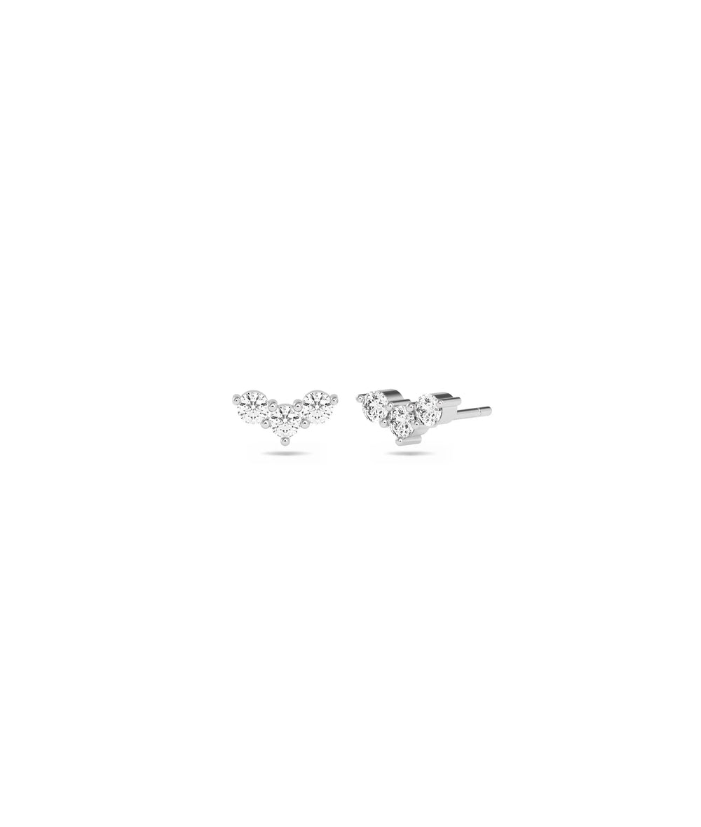 Diamond Chevron Stud Earring - 79e | Everyday 14K Gold Jewelry