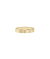 Fluted Band Ring in yellow gold with vertical fluted grooves and architectural texture