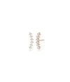 Diamond Curved Stud Earrings - 79e | Everyday 14K Gold Jewelry