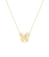 Mantra Butterfly Diamond Solitaire Necklace yellow gold transformational