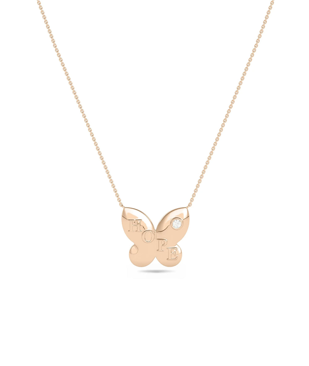 Mantra Butterfly Diamond in rose gold warm transformational elegance