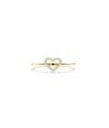 Diamond Outline Heart Ring in yellow gold with diamond-framed heart outline
