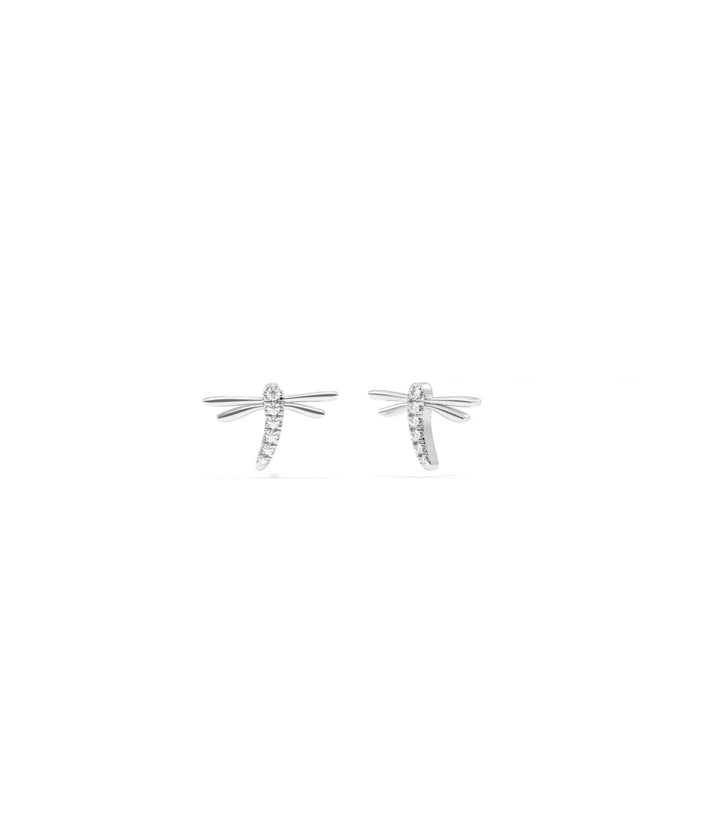 Diamond Fire Fly Stud Earrings - 79e | Everyday 14K Gold Jewelry