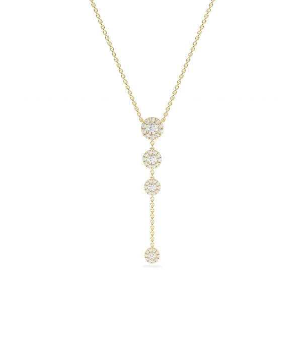 Diamond Dangle Necklace - 79e | Everyday 14K Gold Jewelry