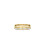 2 Row Diamond Band Ring - 79e | Everyday 14K Gold Jewelry