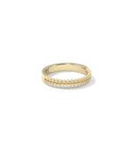 Side profile 2 Row Diamond Band Ring showing substantial 3.6mm band width