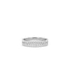 White gold 2 Row Diamond Band Ring featuring doubled diamond sparkle rows