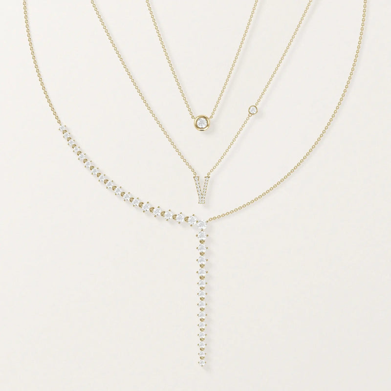 Bezel Solitaire Diamond Necklace - 79e | Everyday 14K Gold Jewelry