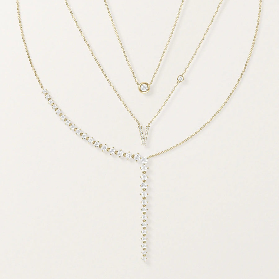 Bezel Solitaire Diamond Necklace - 79e | Everyday 14K Gold Jewelry