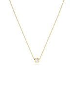 Bezel Solitaire Diamond Necklace - 79e | Everyday 14K Gold Jewelry