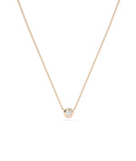 Bezel Solitaire Diamond Necklace - 79e | Everyday 14K Gold Jewelry