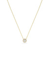 Solitaire Halo Necklace - 79e | Everyday 14K Gold Jewelry