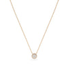 Solitaire Halo Necklace - 79e | Everyday 14K Gold Jewelry