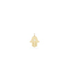 Gold Hamsa Charm with Solitaire Diamond in yellow gold spiritual