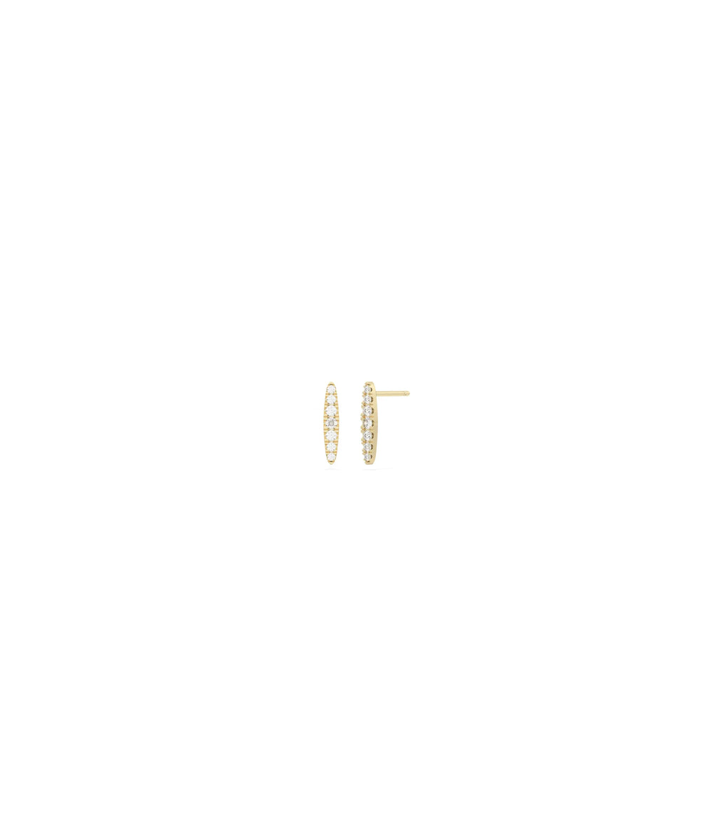 Diamond Bar Stud Earring - 79e | Everyday 14K Gold Jewelry