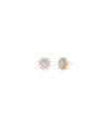 Diamond Flower Stud Earrings - 79e | Everyday 14K Gold Jewelry