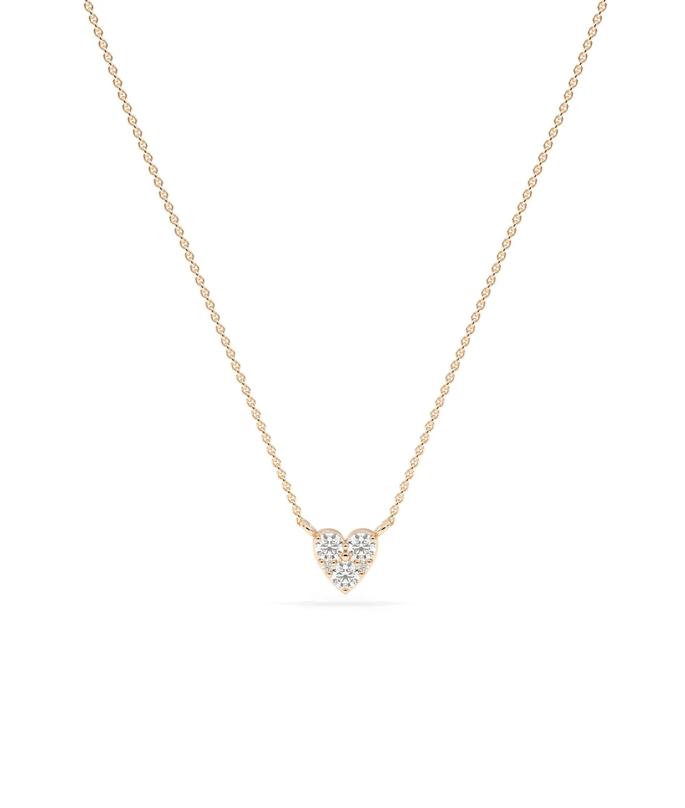 Diamond Pavé Heart in rose gold warm affectionate radiance