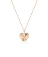 Fluted Heart with Diamond Bail in rose gold warm affectionate elegance