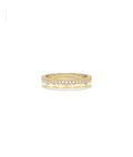Diamond & Faceted Gold Band Ring