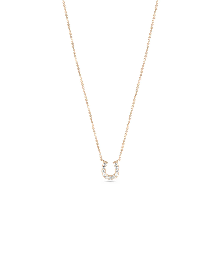 Rose gold Diamond Horse Shoe featuring delicate sparkle